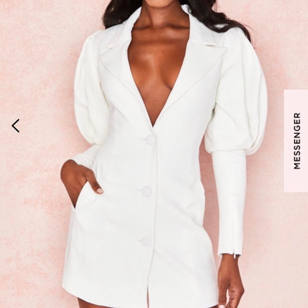 House of CB white Saint blazer dress Size S